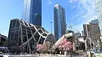 完成した姿・2月下旬には河津桜が咲き誇る
