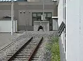 1番線の車止め(2007年10月)