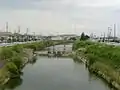 富雄川(新業平橋から業平橋方向を撮影)