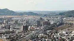 新山口駅南側の市街地