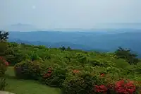 展望台からいわき市方面と湯ノ岳