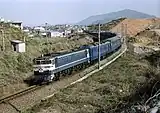 EF65形により運行されていた頃の「富士」（1978年3月 新下関駅 - 幡生駅間）