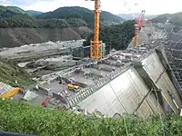 建設中の川上ダム（2020年10月）