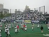 2007年のIFAFワールドカップジャパン以降、旧一塁側に設置された当時のメインスタンド。