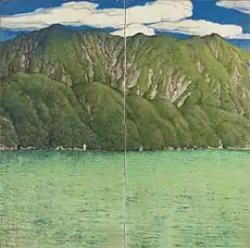 「十和田湖 神代ヶ淵」紙本着色(大正9年)