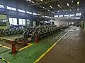 工場エリア内部　車輪保管場所（2023年11月）