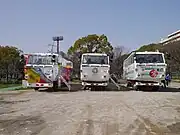 左からLEGEND零FOUR号、LEGEND零THREE号、LEGEND零TWO号