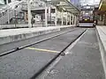 豊橋鉄道東田本線の0キロポスト(駅前停留場)