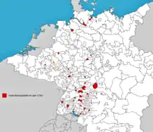 帝国自由都市ケルン（黄色で丸をされいる所）