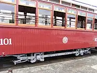 台車・側面部 江波車庫（許可を得て撮影） 2008年6月撮影