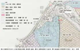 府屋の表層地質図