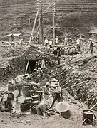 建設中の京津電気軌道逢坂山隧道（1911年）