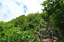 弟子還の鎖場