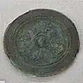 待兼山古墳出土 仿製唐草文四神四獣鏡豊中市立郷土資料館企画展示時に撮影。