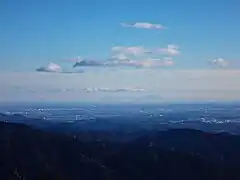 御岳平から撮影した筑波山