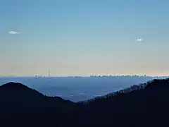 御岳平から撮影した東京都区部