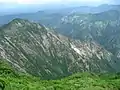 山頂から水晶尾根