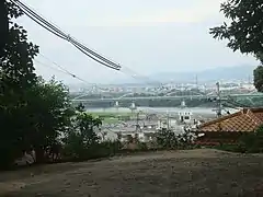 意賀美神社駐車場から北方向の景色