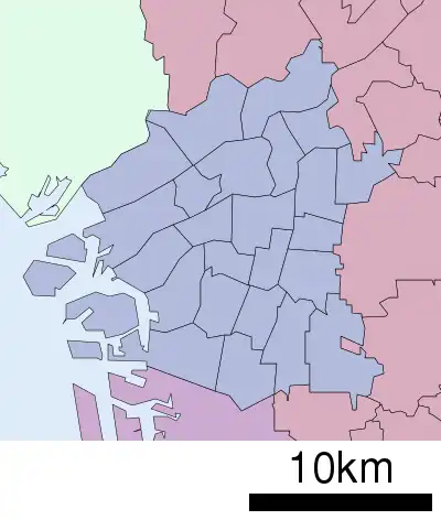心斎橋筋の位置(大阪市内)