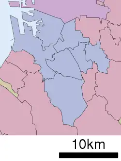 鳳南町の位置（堺市内）