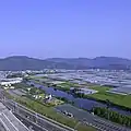 新居緑地公園と土佐市新居地区の風景