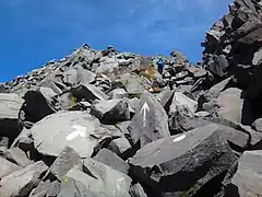 新山への登り