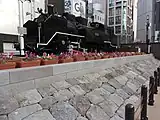 新橋SL広場の高輪築堤