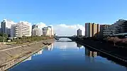 新町 - 境川の高洲橋より撮影