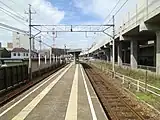 新幹線高架へ移転前のホーム（2011年6月26日）