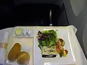 日本航空エグゼクティブクラス機内洋食(メイン一例)
