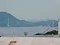 旧・延命寺八景園地区からの眺望。遠くに関門橋、壇ノ浦。