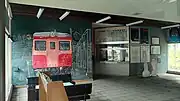 廃止後の駅舎内（2023年12月）
