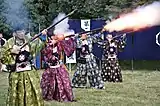 秋の大祭での古武道火縄銃奉納(2012年11月撮影)