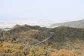 展望台からの眺望展望デッキからは星のブランコを眼下に、比叡山、北摂山系、京都市街地まで見渡すことができる。