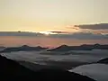北海道で見られる雲海(星野リゾートホテルトマムから)