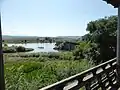 望楼から北朝鮮の穏城郡を望む