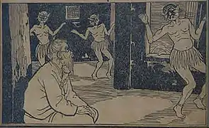 朝鮮語読本（1933年版）に描かれたトッケビ