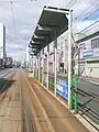 杉並町停留場・復線乗り場の上屋