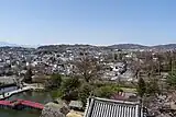 天守からの景色(北)(2018年(平成30年)3月)