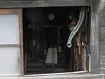 兵庫県高砂市にある梅ヶ枝湯(銭湯)のボイラー(銭湯用のボイラーは密閉構造でないため安全規則は適用されない)