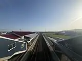 駅構内跨線橋から上り方面を望む（2024年3月）