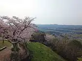 権現山展望台から秦野市街を眺める