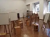 オープンスタジオ平面室絵画制作のワークショップが開催される