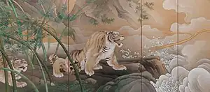 龍虎図屏風 1895(明治28)年、静嘉堂文庫美術館