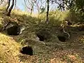 江浦横穴群A地区。(2018年3月撮影)