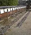 内側。池田城模擬塀