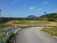 陸上競技場．