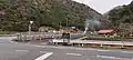 河内城説明板（浜田市）（島根県浜田市三隅町河内、城址には天守の模型あり）