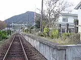 河戸駅から三段峡駅側を撮影（2005年11月）