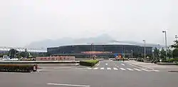当初会場予定地だった海峡国際展示場は閉会式に使われた